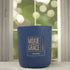 Sweet Tobacco 12oz Candle in Navy by Moxie & Grace — a rich, warm blend of tobacco, vanilla, honey, amber, and dark musk