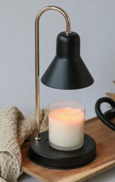 Black Candle Warmer by Moxie & Grace — electric candle warmer in black finish for flameless, safe home fragrance