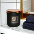 Coconut Milk & Honey 12oz Candle in Black by Moxie & Grace — a soft, creamy blend of coconut milk, honey, vanilla, and warm musk