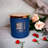 Citronella 12oz Candle in Navy by Moxie & Grace — a fresh outdoor blend of citronella, lemongrass, eucalyptus, and cedar
