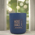 Mediterranean Fig 12oz Candle in Navy by Moxie & Grace — a lush, earthy blend of fig, green leaves, cedar, and warm musk