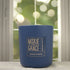 Sea Salt & Orchid 12oz Candle in Navy by Moxie & Grace — a coastal floral blend of sea salt, freesia, orchid, tonka bean, and amber