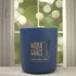 Spiced Honey & Tonka 12oz Candle in Navy by Moxie & Grace — a warm blend of honey, tonka bean, cinnamon, clove, and vanilla